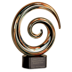9 1/4" Swirl Art Glass