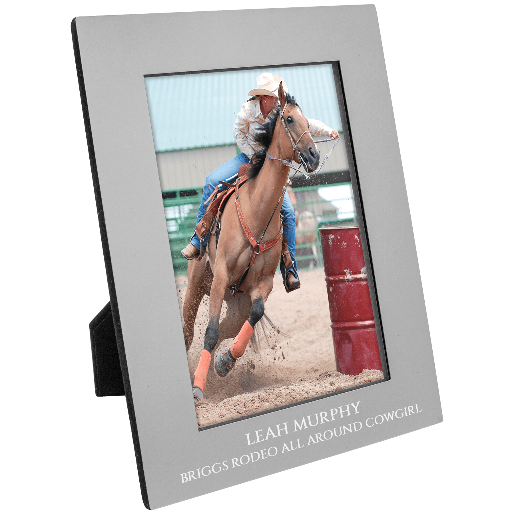Gray 4" x 6" Aluminum Photo Frame