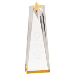 Gold 3 1/2" x 10" Sculpted Star Acrylic