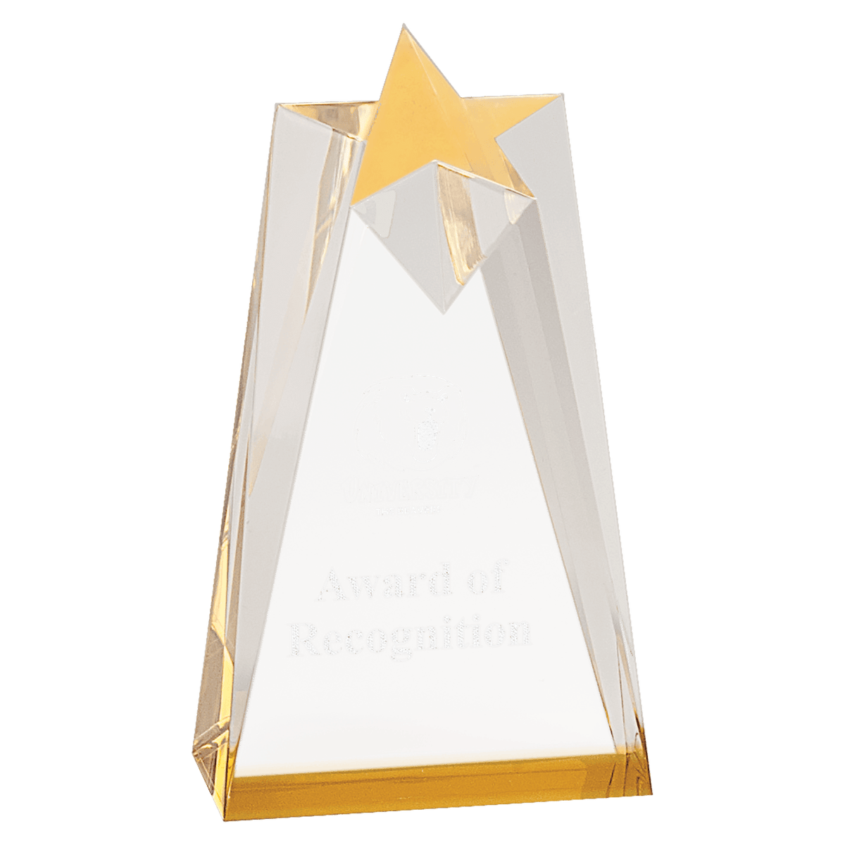 Gold 3 1/2" x 6" Sculpted Star Acrylic