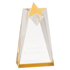 Gold 3 1/2" x 6" Sculpted Star Acrylic