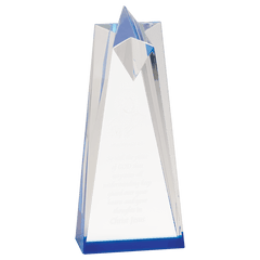 Blue 3 1/2" x 8" Sculpted Star Acrylic