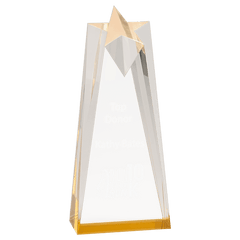 Gold 3 1/2" x 8" Sculpted Star Acrylic