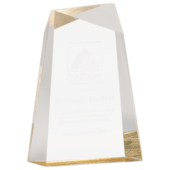 Gold 7" Facet Wedge Acrylic