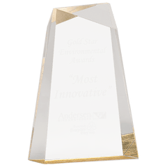 Gold 8" Facet Wedge Acrylic