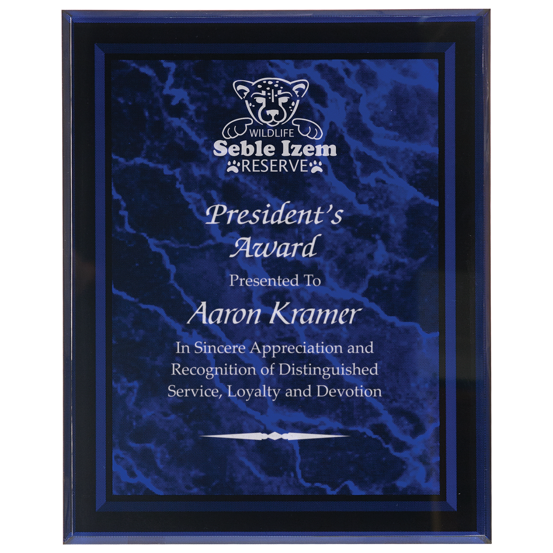 Purple Marble Border Clear 7" x 9" -Plaq Acrylic