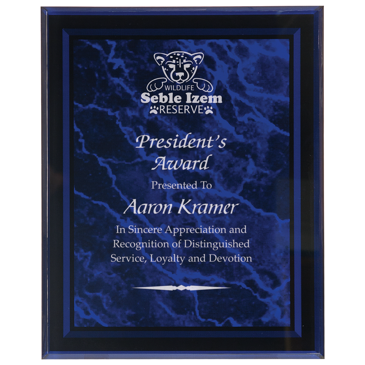 Purple Marble Border Clear 7" x 9" -Plaq Acrylic