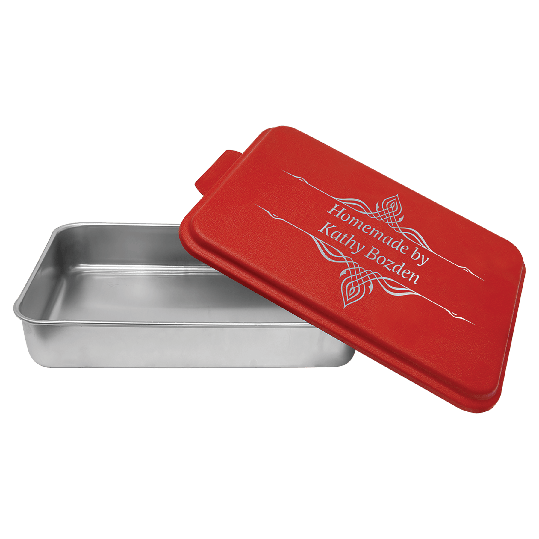 Red 9" x 13" Aluminum Cake Pan with Lid
