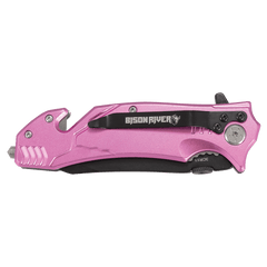 BR1005 - Bison River 4 1/2" Pink Rescue Knife