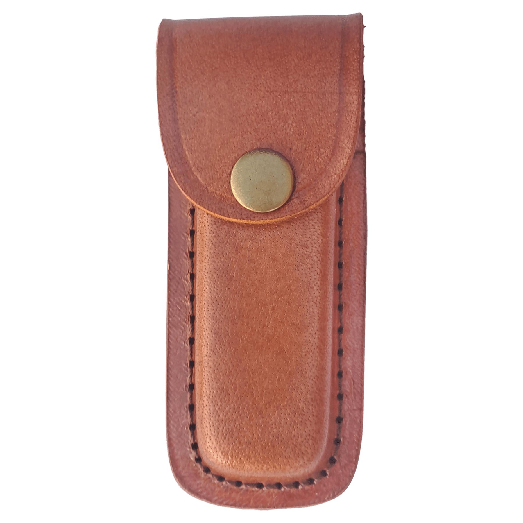 Bison River Leather Sheath with Snap Closure for Foldinig Knife up to 4" Long Closed