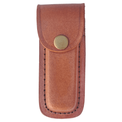 Bison River Leather Sheath with Snap Closure for Foldinig Knife up to 4" Long Closed
