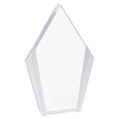 Silver 5 1/4" x 8 1/2" Diamond Acrylic with Edges