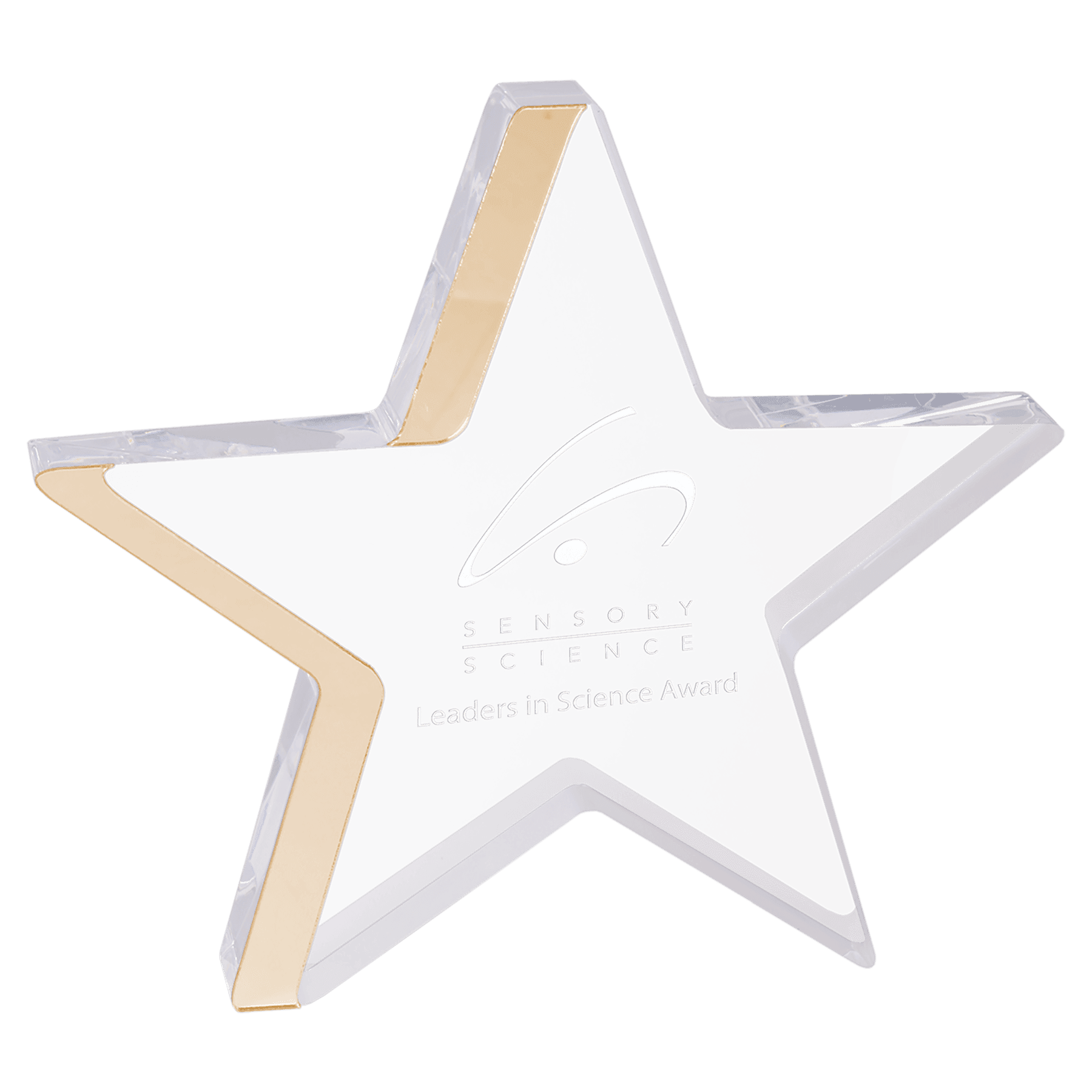 Gold 7 3/4" x 7" Star Acrylic with Edge