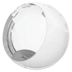3" Crystal Globe Paperweight