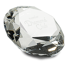 2 1/2" Clear Crystal Diamond (4" Diameter)