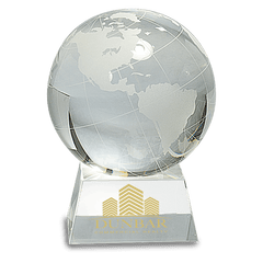 5 1/2" Crystal Globe on Clear Base