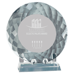 8 1/2" Crystal Plate with Base