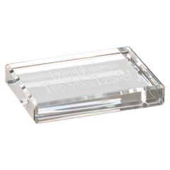 4" x 3" Crystal Rectangle Paperweight