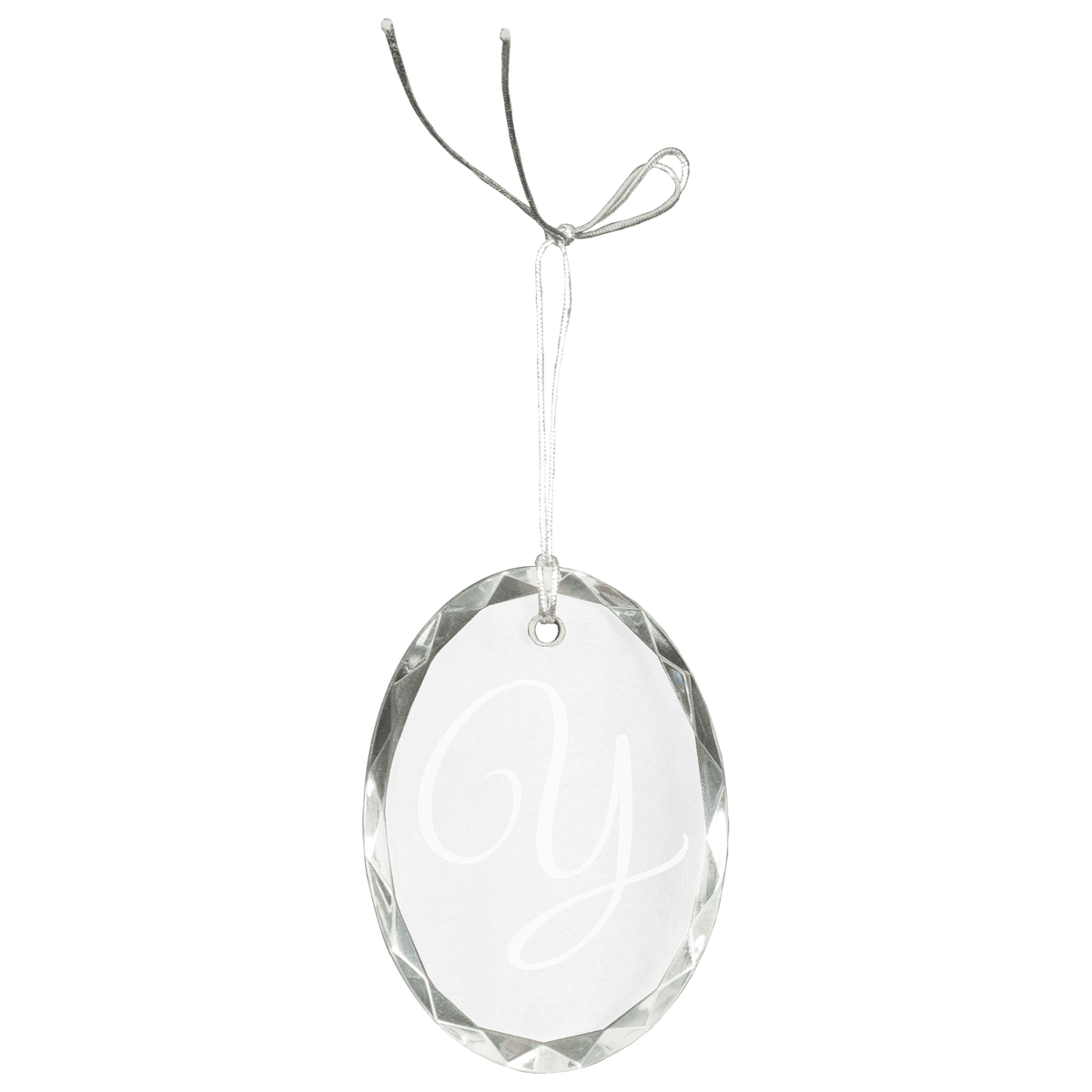 3" Crystal Faceted Oval Ornament