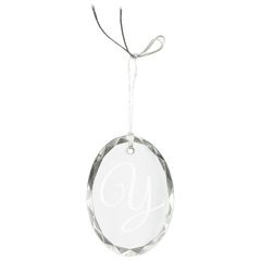 3" Crystal Faceted Oval Ornament