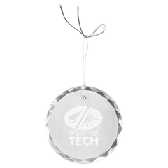 3" Crystal Round Faceted Ornament