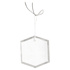 3" Crystal Hexagon Ornament