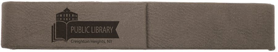 Gray 6 1/2" x 1" Laserable Leatherette Single Pen Case