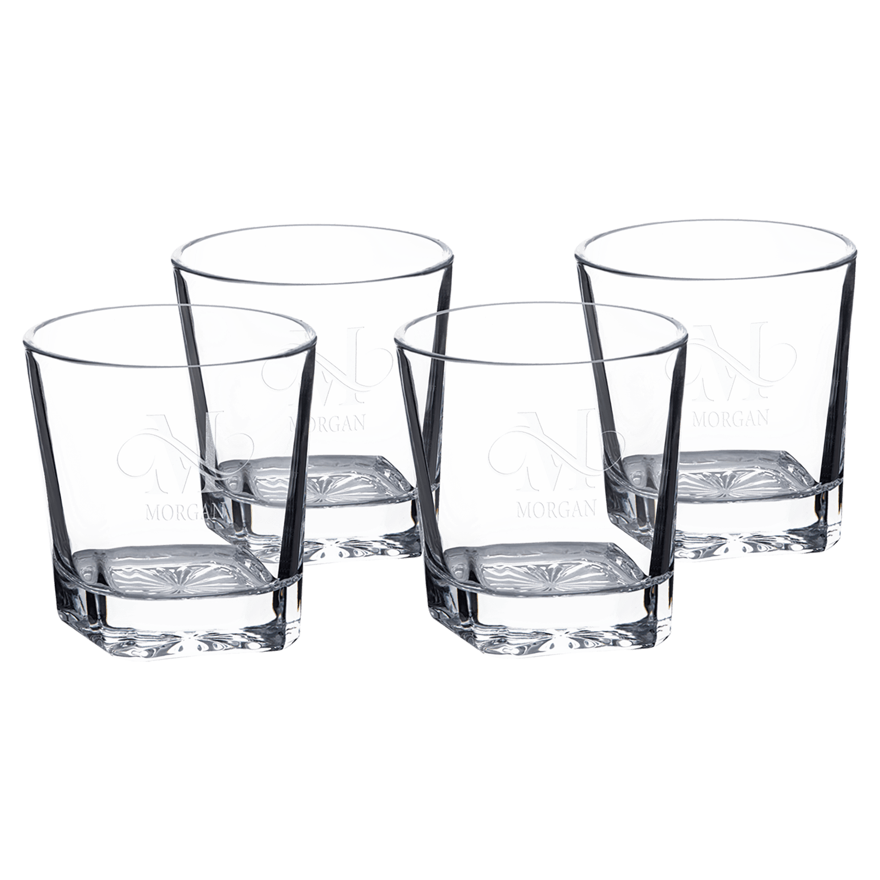 11 oz. Square Rocks Glasses in Printed Gift Box (Same Glasses as DCS301) Sold in Sets of 4, 6 Sets Per Case