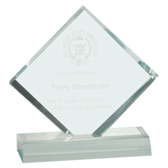 Jade 3 1/2" x 3 1/2" Diamond Jewel Beveled Acrylic Blank