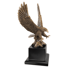 10 3/4" Antique Gold Eagle with Base