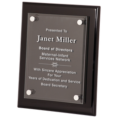 8" x 10" Black Piano Finish Floating Acrylic Plaque