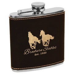 Black Gold Stainless Steel 6 oz. Flask