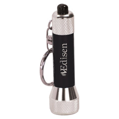 Black 2 3/4" 5-LED Laserable Flashlight with Keychain