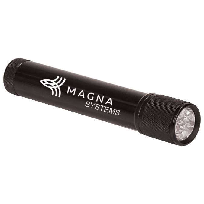 Black 7 3/4" 7-LED Laserable Flashlight