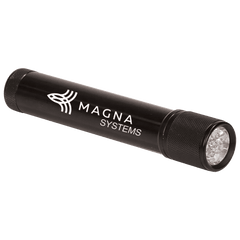 Black 7 3/4" 7-LED Laserable Flashlight