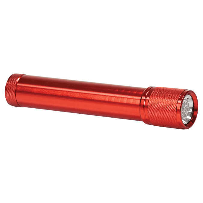 Red 7 3/4" 7-LED Laserable Flashlight