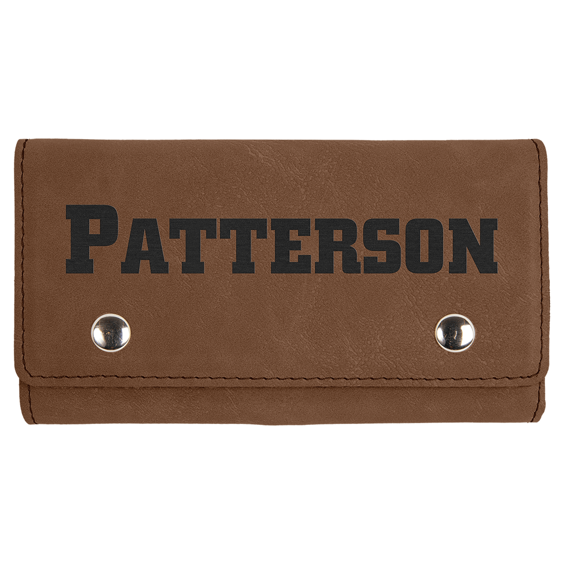 Dark Brown Laserable Leatherette Card & Dice Set