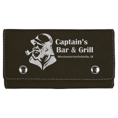 Black/Silver Laserable Leatherette Card & Dice Set