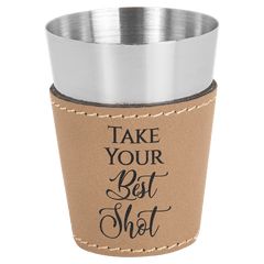 Light Brown Stainless Steel 2 oz. Shot Glass