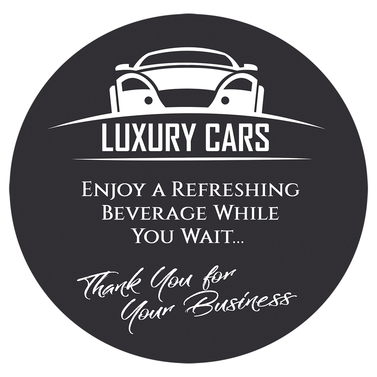 Black/White 3 3/4" Round Silicone Coaster