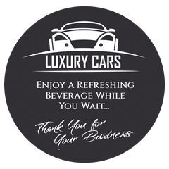 Black/White 3 3/4" Round Silicone Coaster