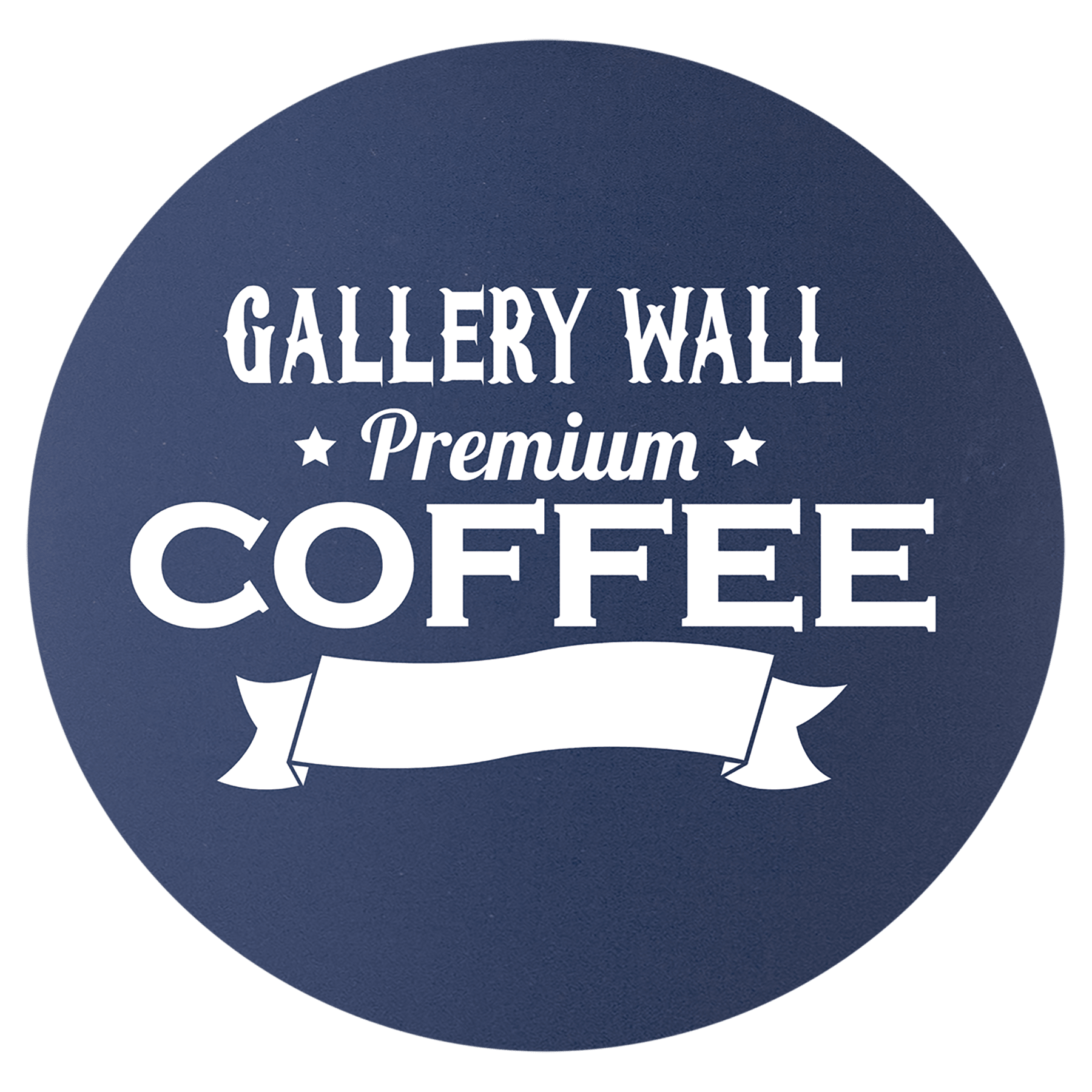 Navy Blue/White 3 3/4" Round Silicone Coaster