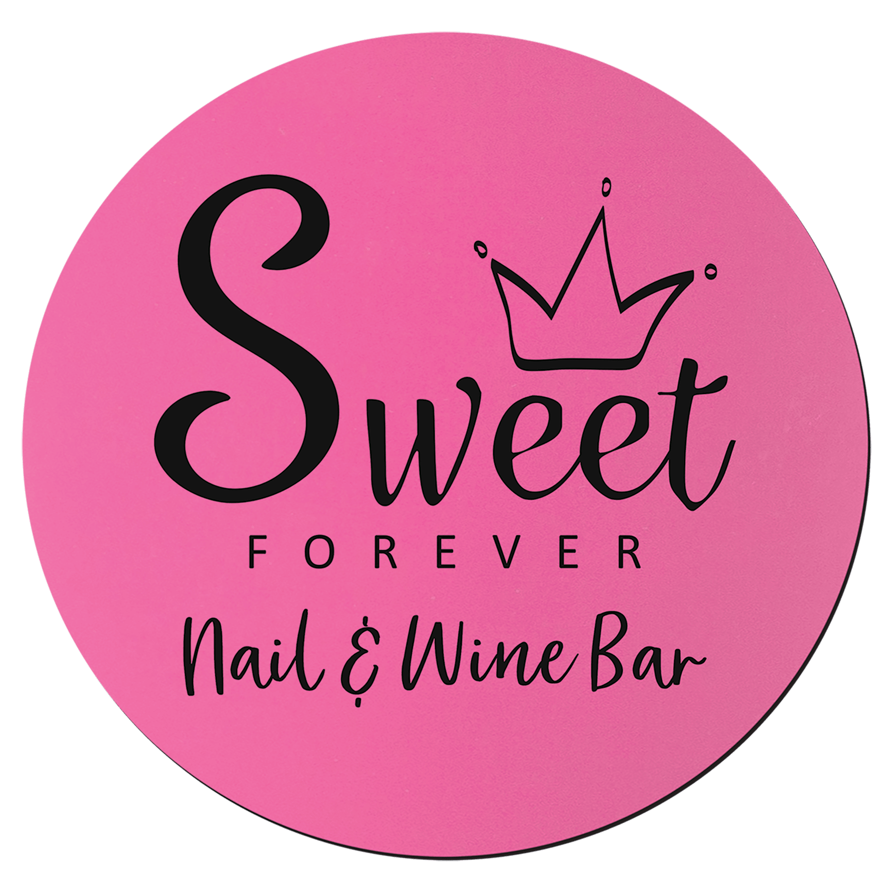 Pink/Black 3 3/4" Round Silicone Coaster