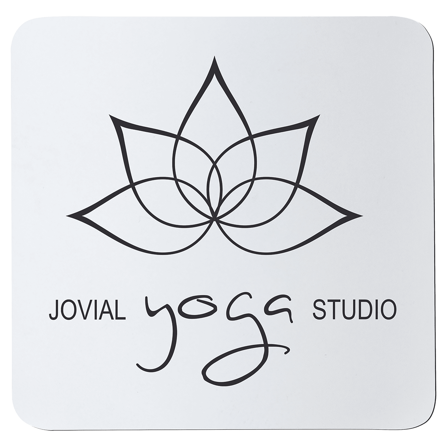 White/Black 3 3/4" x 3 3/4" Square Silicone Coaster