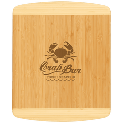 13 1/2" x 11 1/2" Bamboo 2-Tone Cutting Board