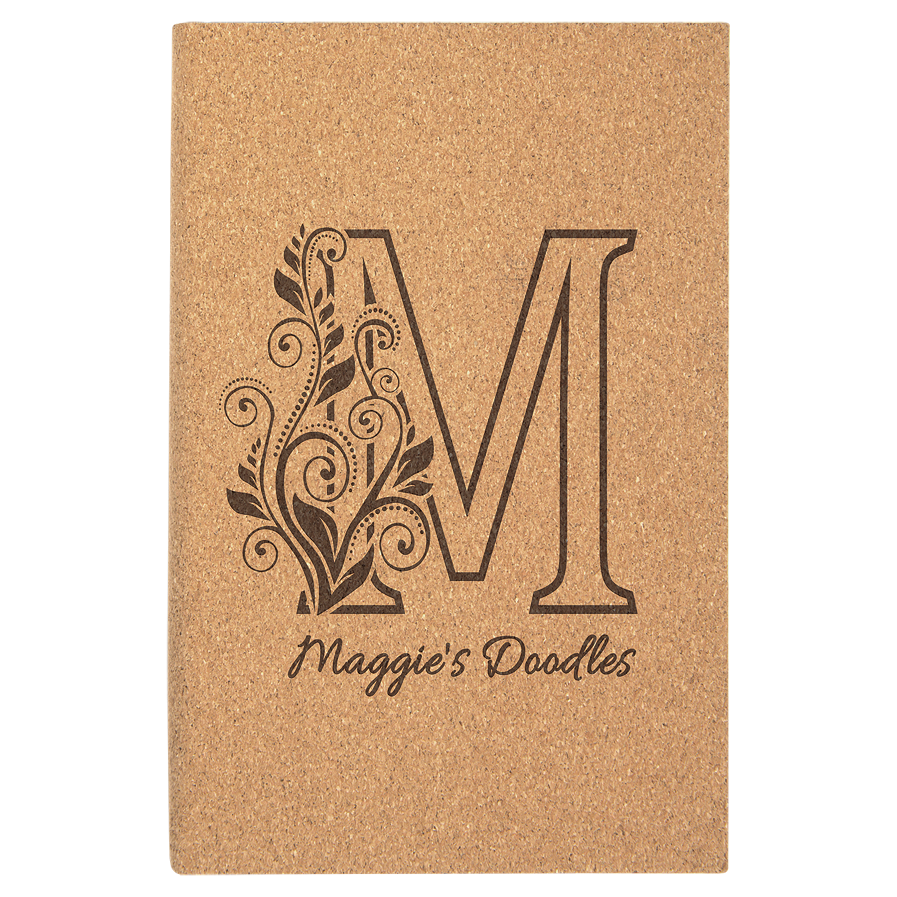 5 1/4" x 8 1/4" Cork Sketch Book with Unlined Notepad