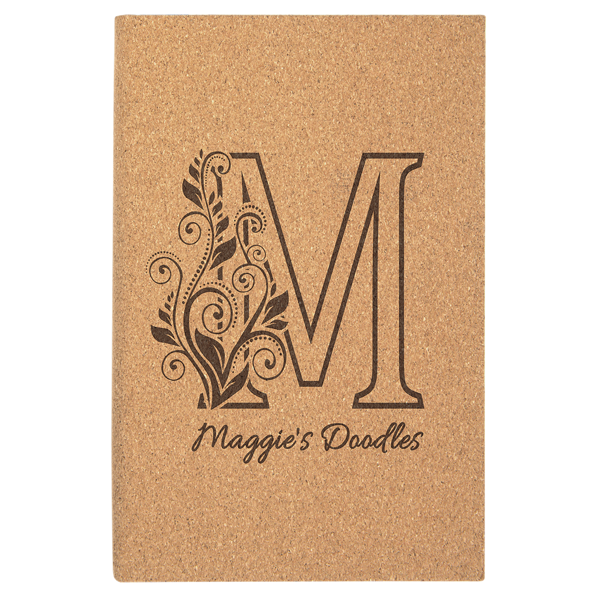 5 1/4" x 8 1/4" Cork Sketch Book with Unlined Notepad