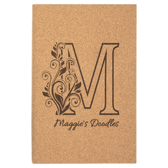 5 1/4" x 8 1/4" Cork Sketch Book with Unlined Notepad