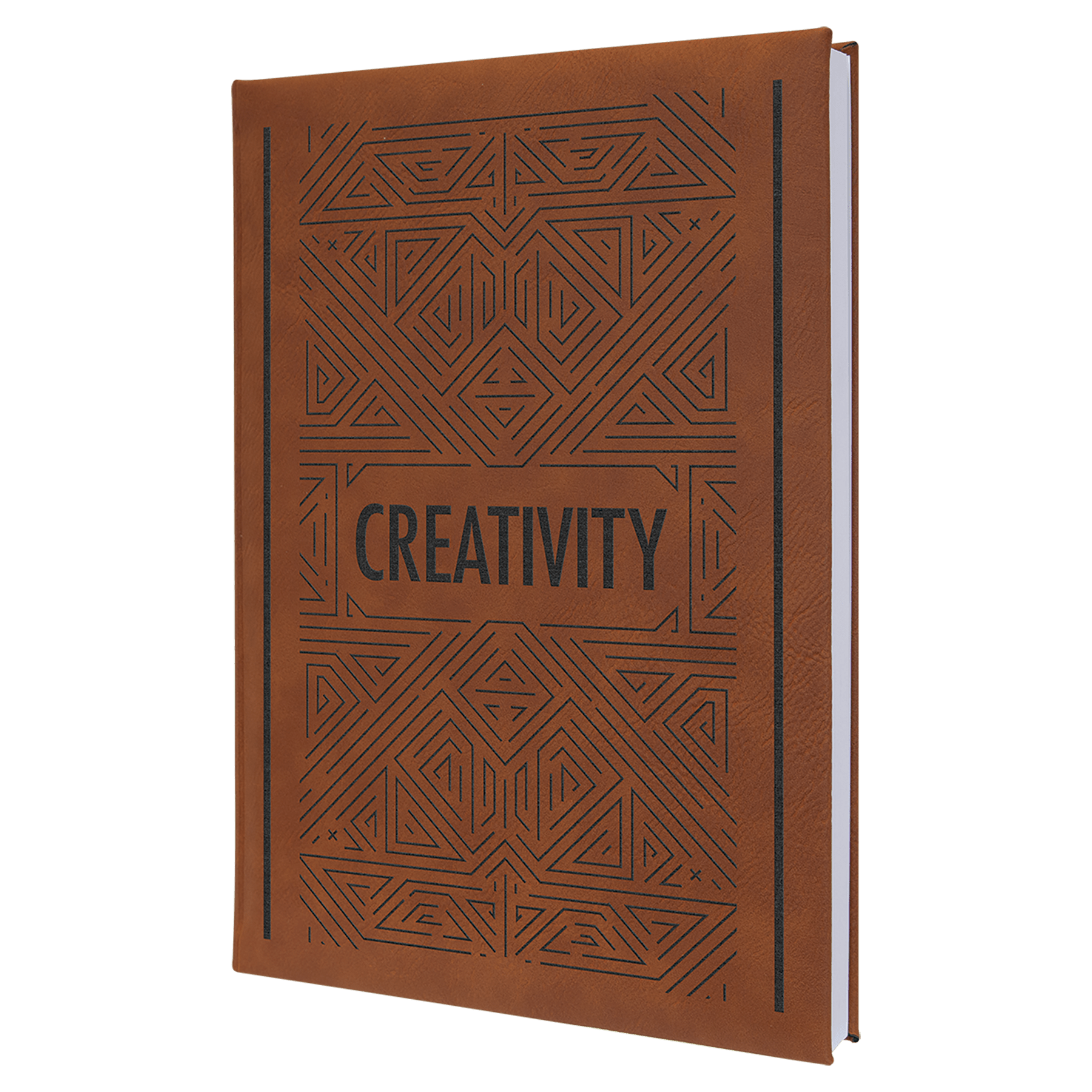 Rawhide 7" x 9 3/4" Laserable Leatherette Sketch Book with Unlined Notepad