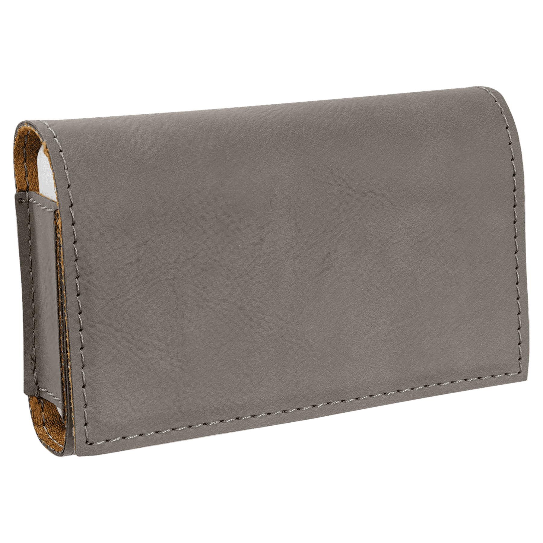 Gray 4 3/4" x 3 1/8" Laserable Leatherette Pill Box